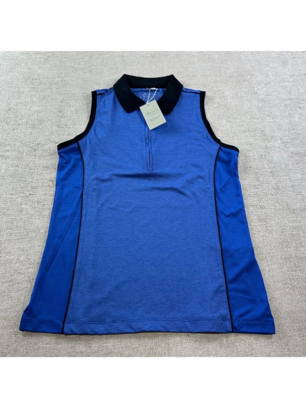 Peter Millar Women's Small 1/4 Zip Neck Sleeveless Polo Golf Shirt - Picture 7 of 7